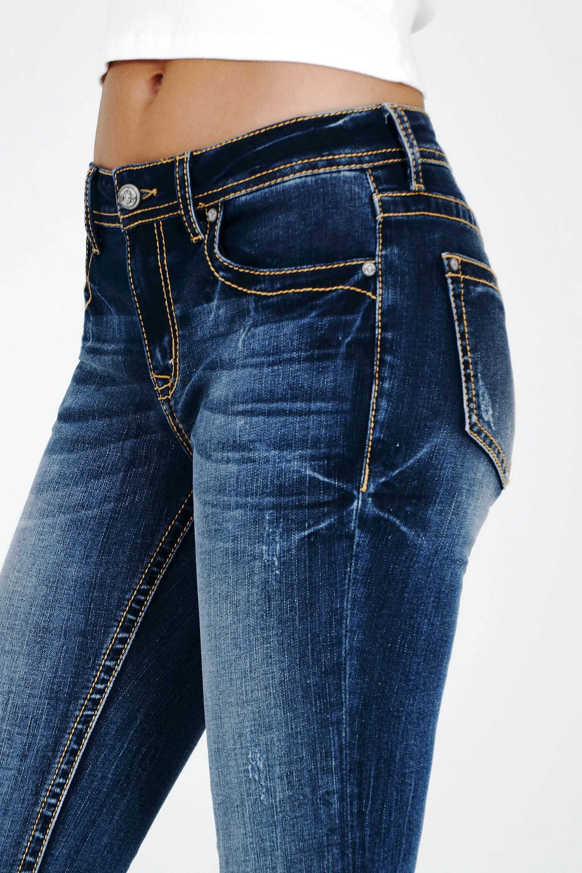Grace in LA  mid-rise boot cut jeans