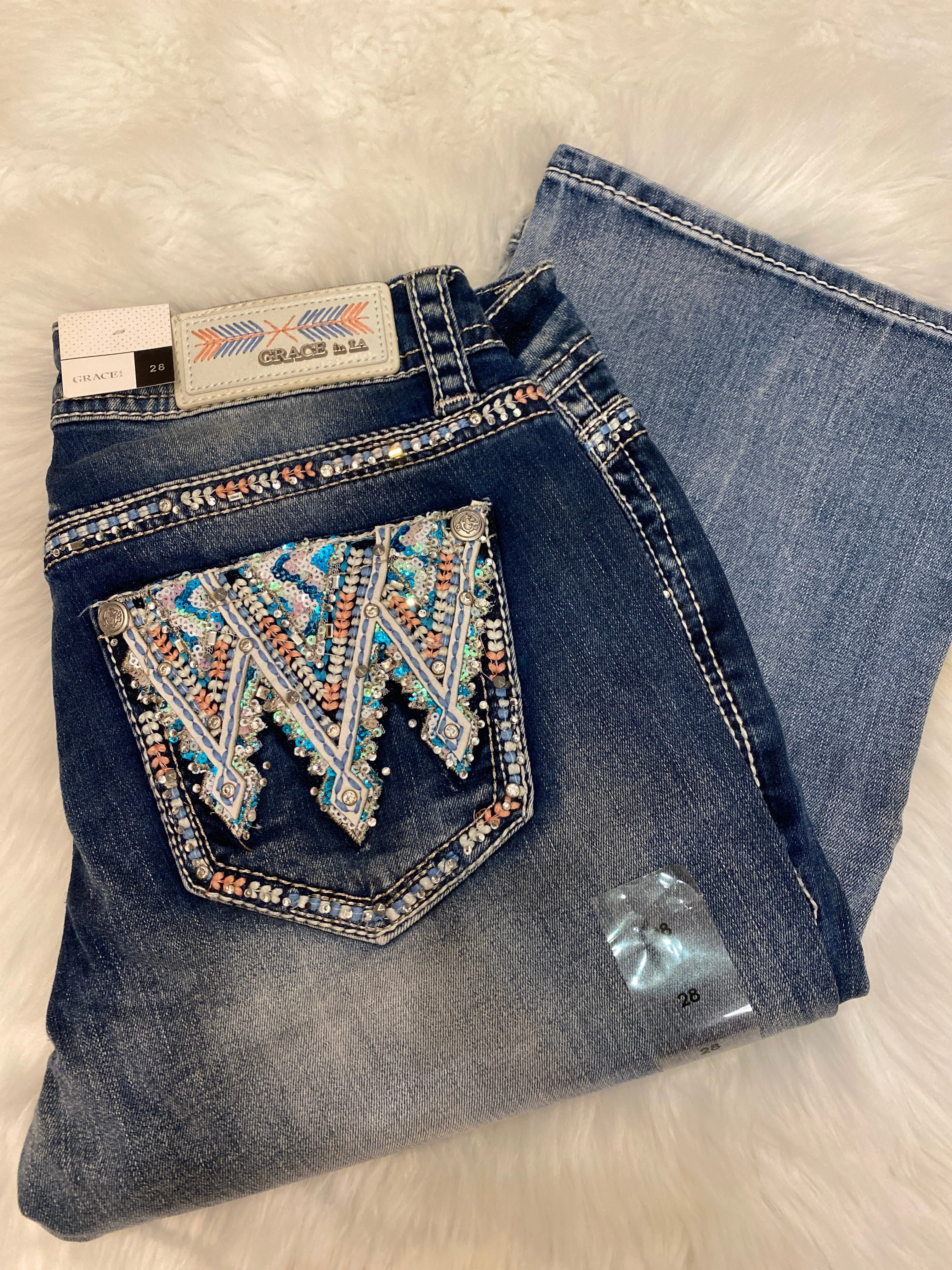 GRACE IN L.A SCENIC SOULBOOTCUT JEANS