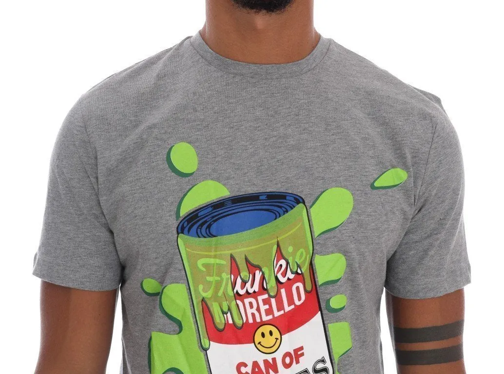 Gray Cotton Can Of Smiles T-Shirt