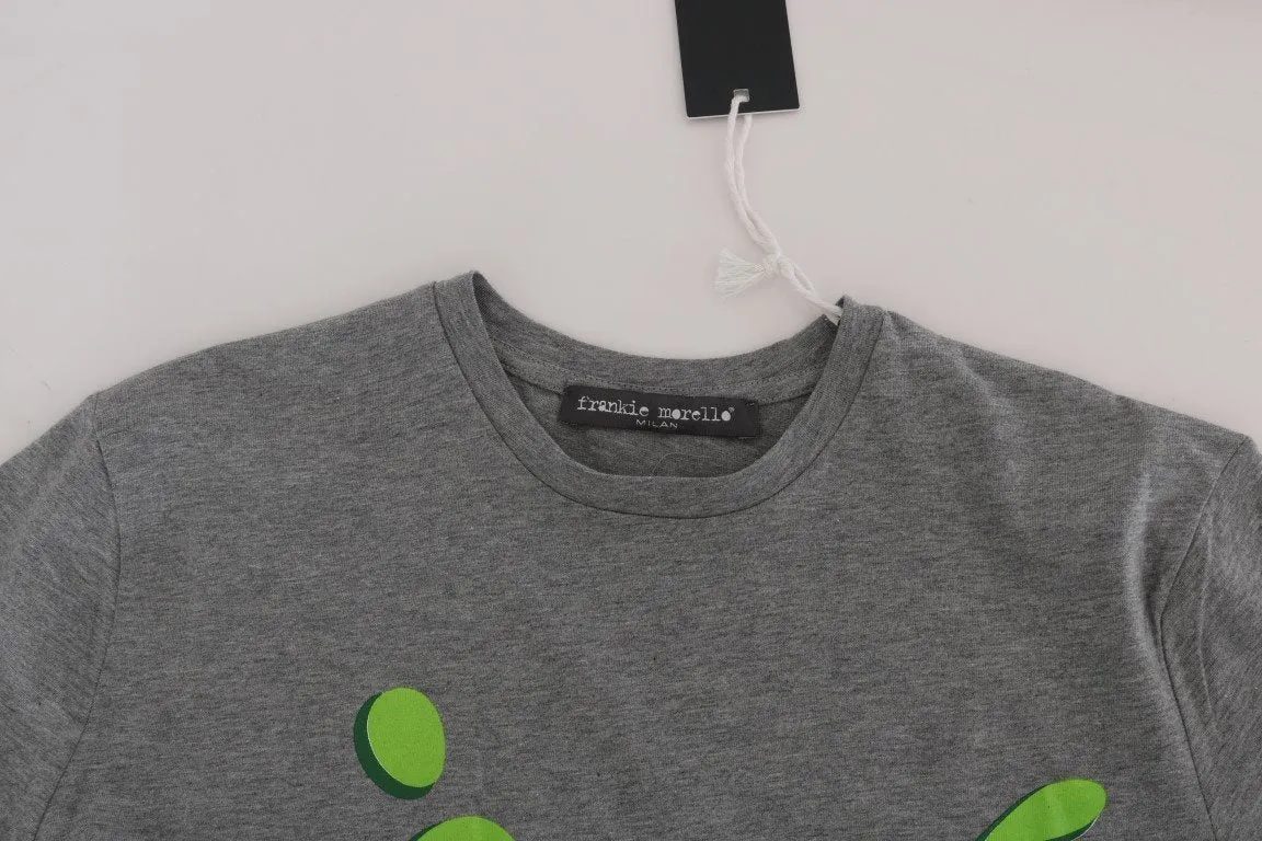 Gray Cotton Can Of Smiles T-Shirt