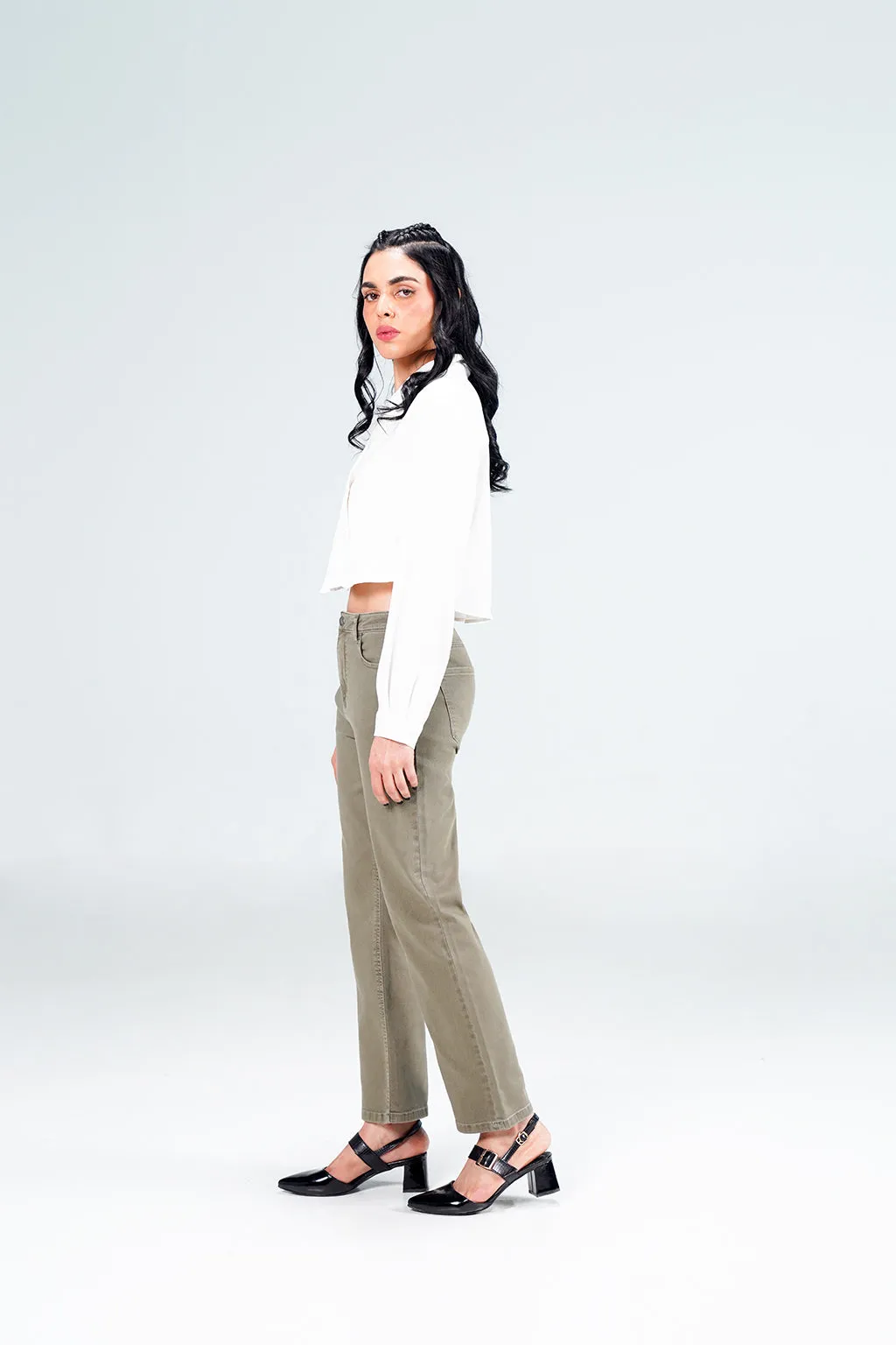 Green Bootcut Pant