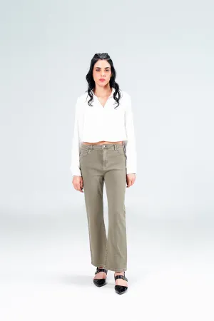 Green Bootcut Pant