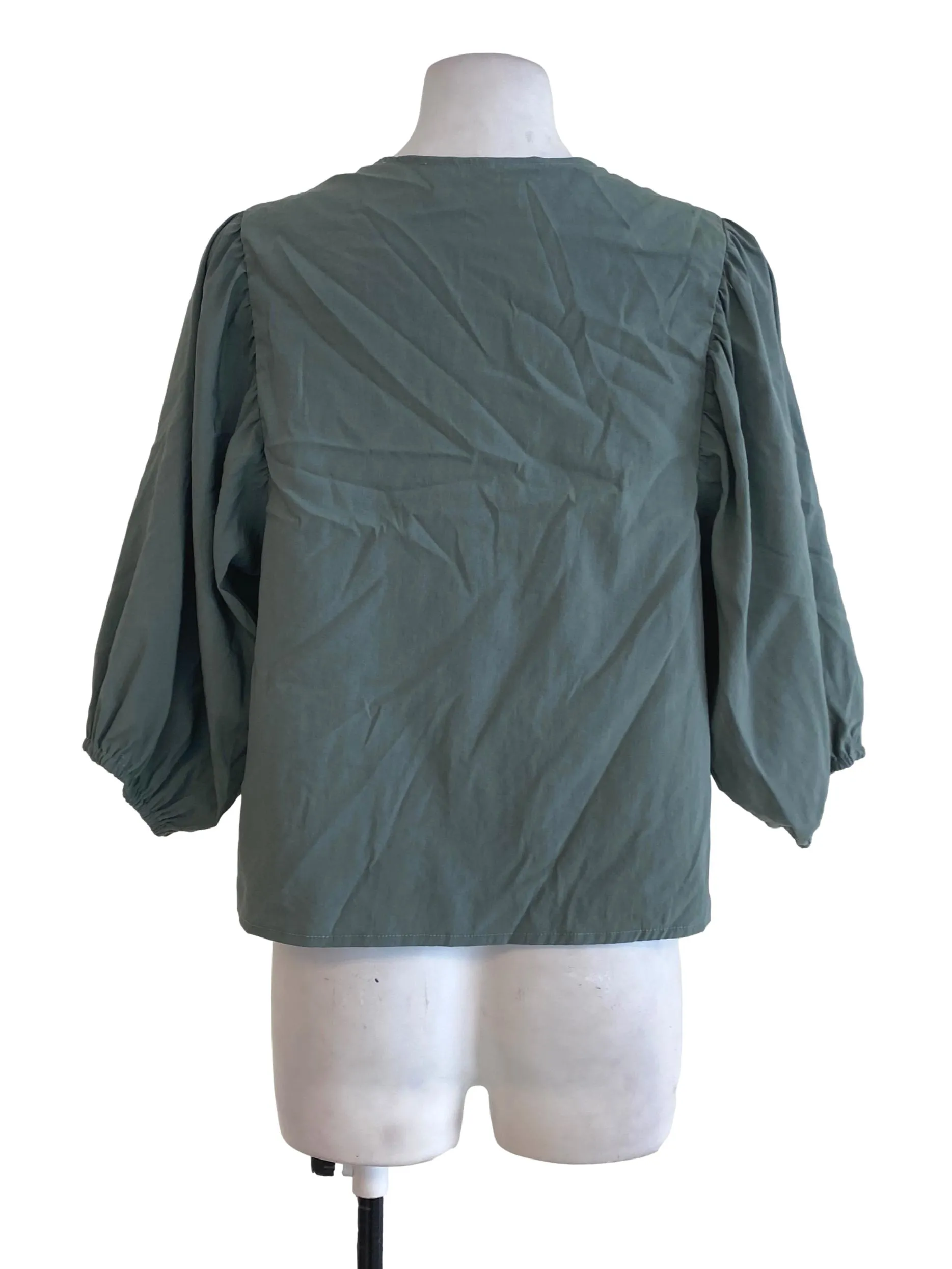 Green Button Down Blouse