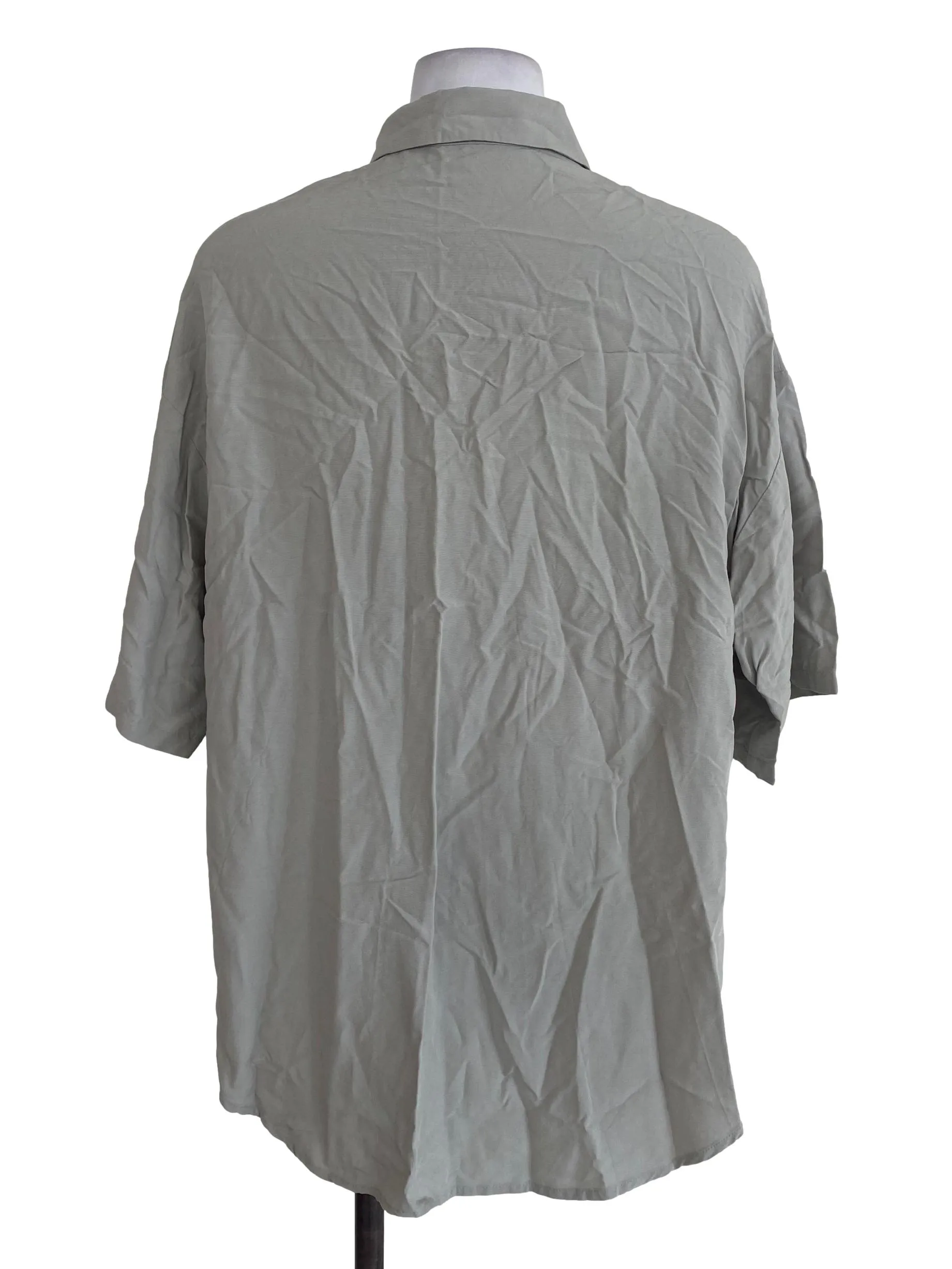 Green Greyish  Button Down Blouse