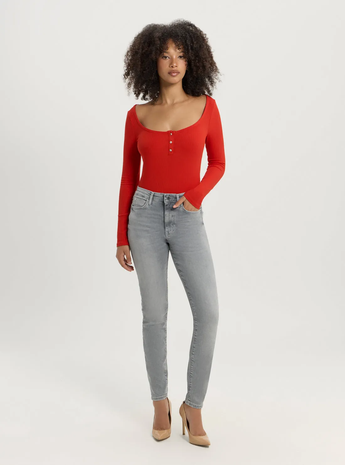 Grey 1981 Skinny Fit Denim Jeans