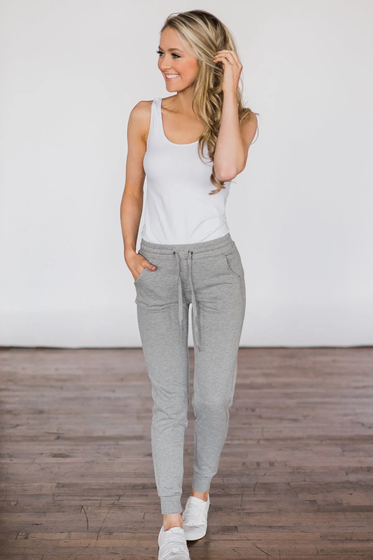 Grey Slim-Fit Joggers