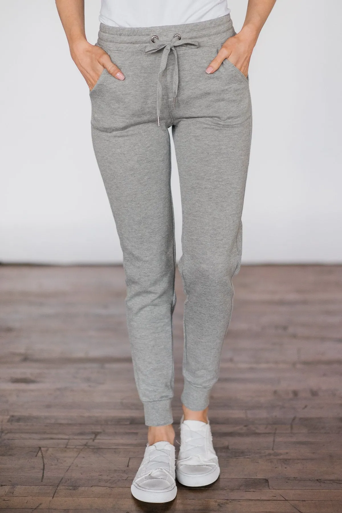 Grey Slim-Fit Joggers