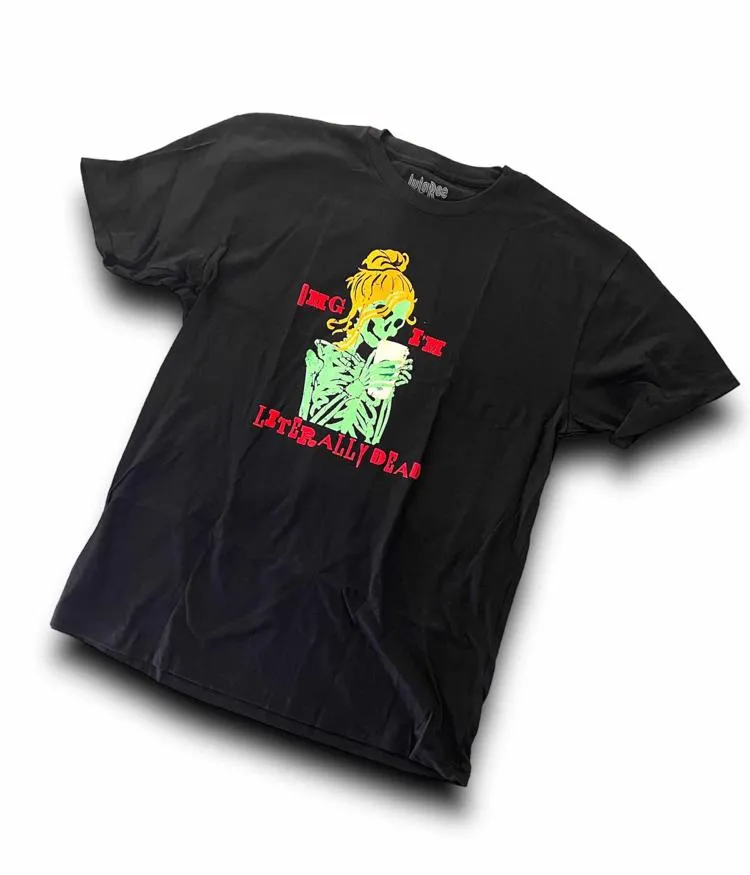 Halloween Rocker Tee - Literally Dead Coffee Graphic