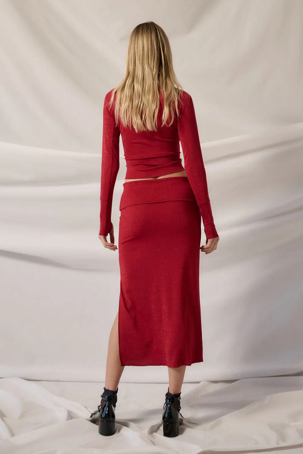 Harley Shimmer Midi Skirt