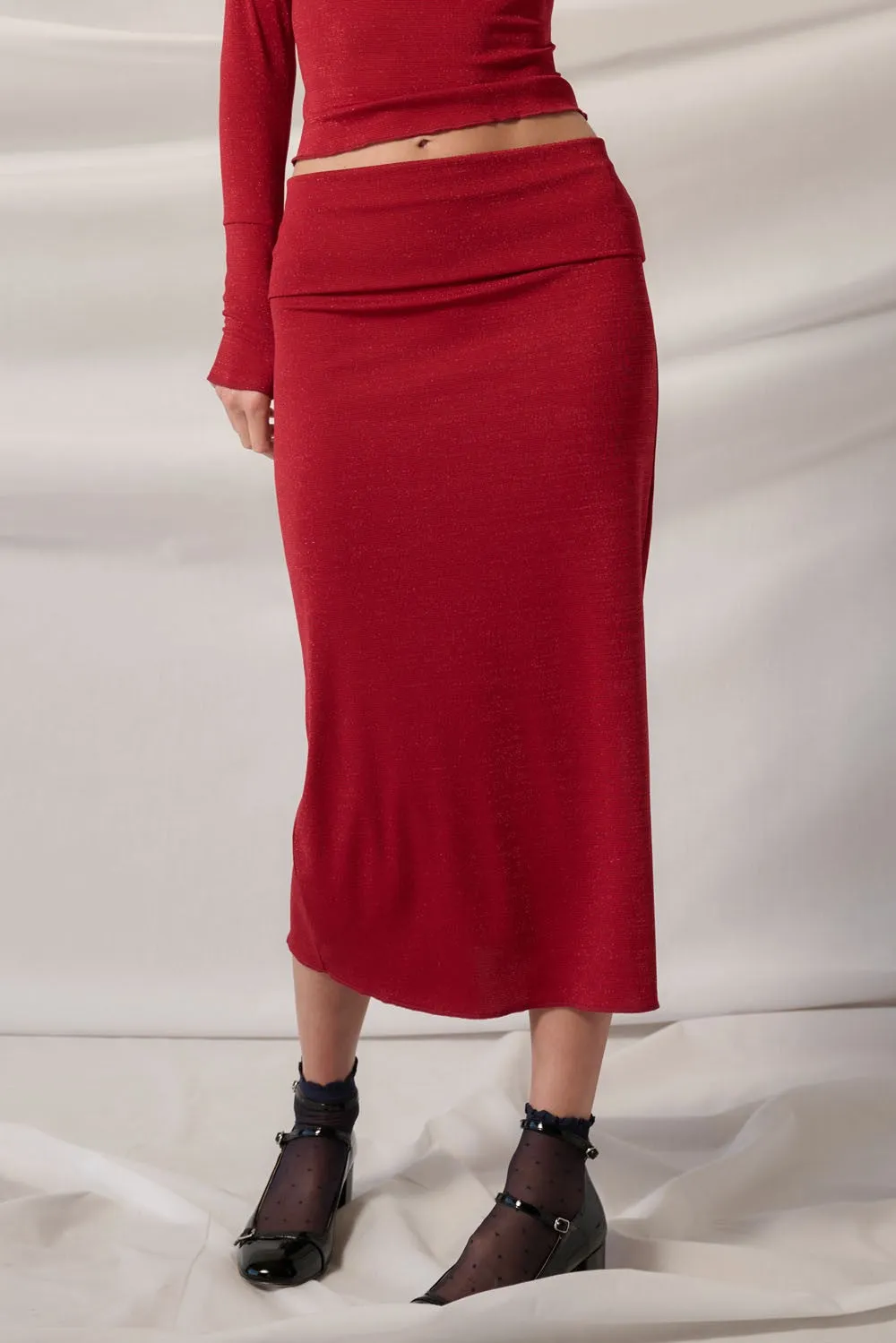 Harley Shimmer Midi Skirt