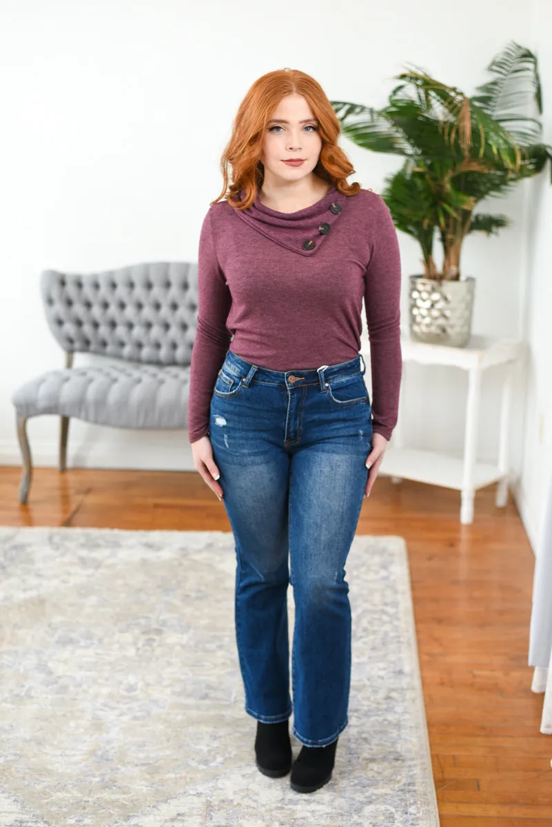 Harper High Rise Ankle Bootcut Risen Jeans