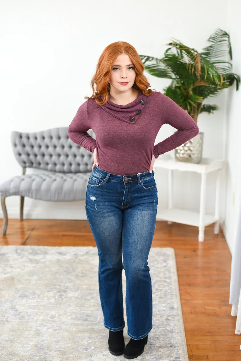 Harper High Rise Ankle Bootcut Risen Jeans