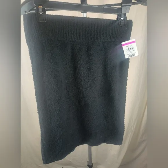 Helmut Lang Brushed Cotton-Blend Skirt Black Size Small 4  NWT