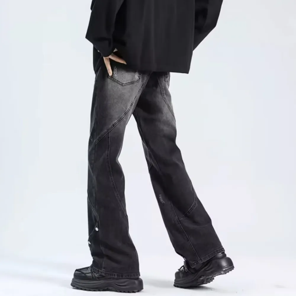 High Street Bootcut Buttoned Jeans