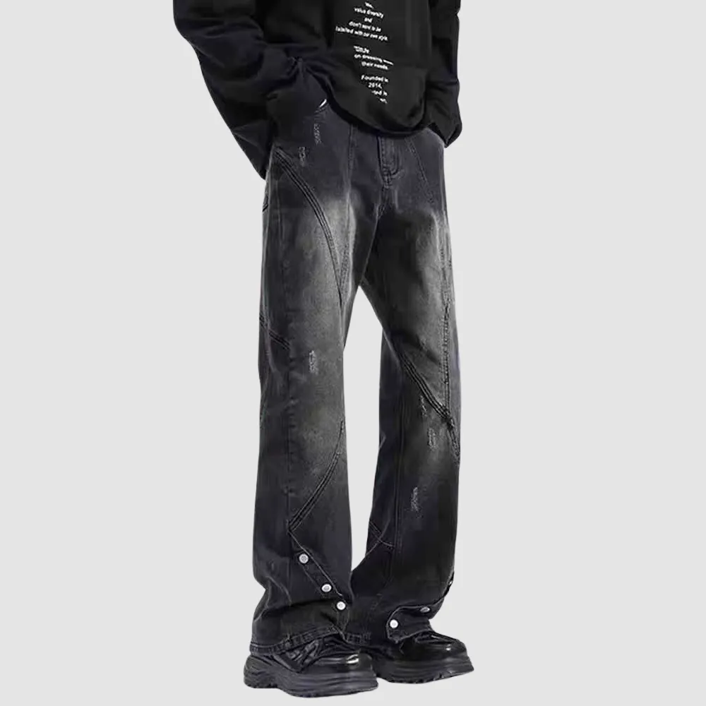 High Street Bootcut Buttoned Jeans