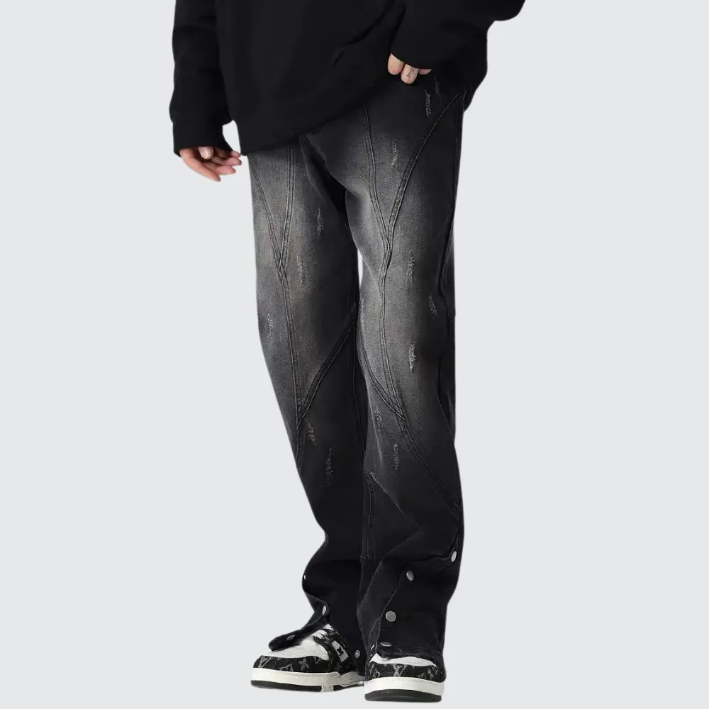 High Street Bootcut Buttoned Jeans