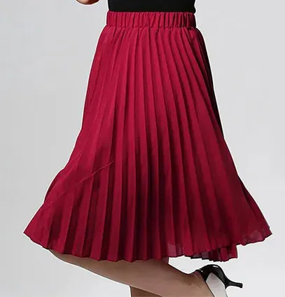 High Waist Chiffon Pleated Tutu Skirts