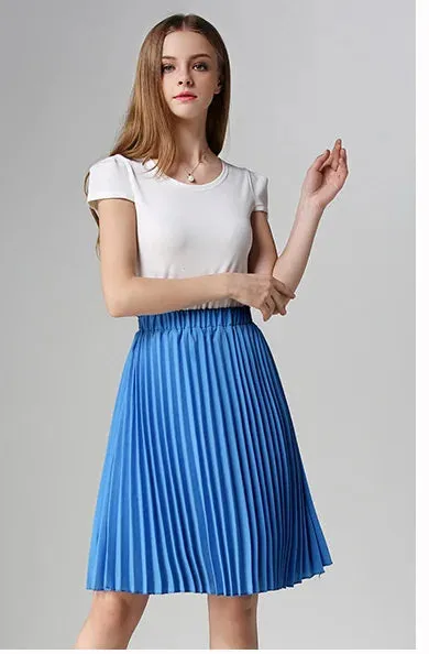 High Waist Chiffon Pleated Tutu Skirts