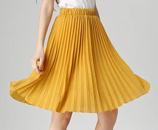 High Waist Chiffon Pleated Tutu Skirts