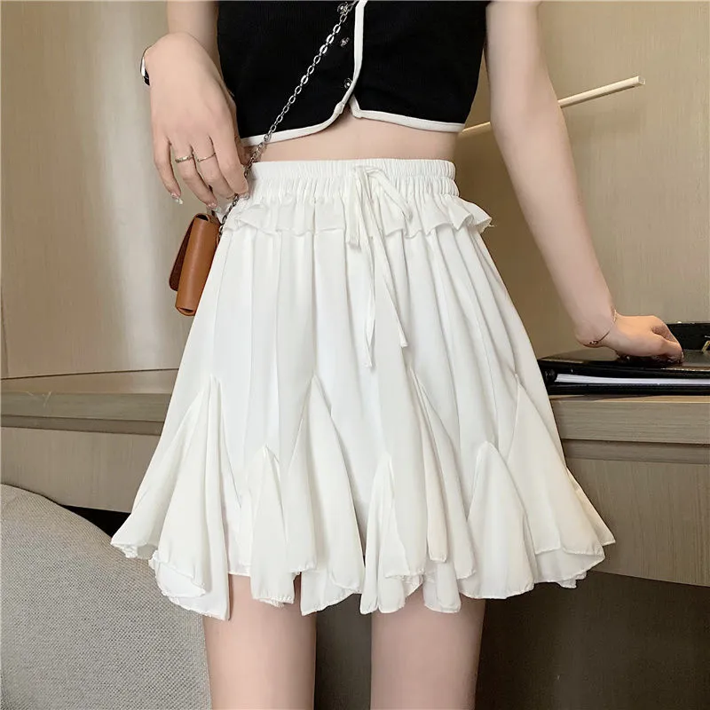 High Waist Fashion Solid  All-match Mini Summer Newest Simple Female Leisure Skirts