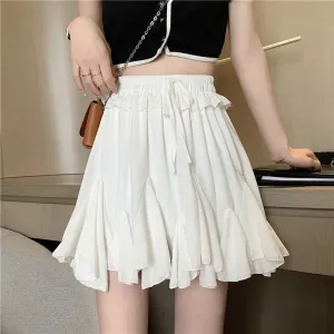 High Waist Fashion Solid  All-match Mini Summer Newest Simple Female Leisure Skirts