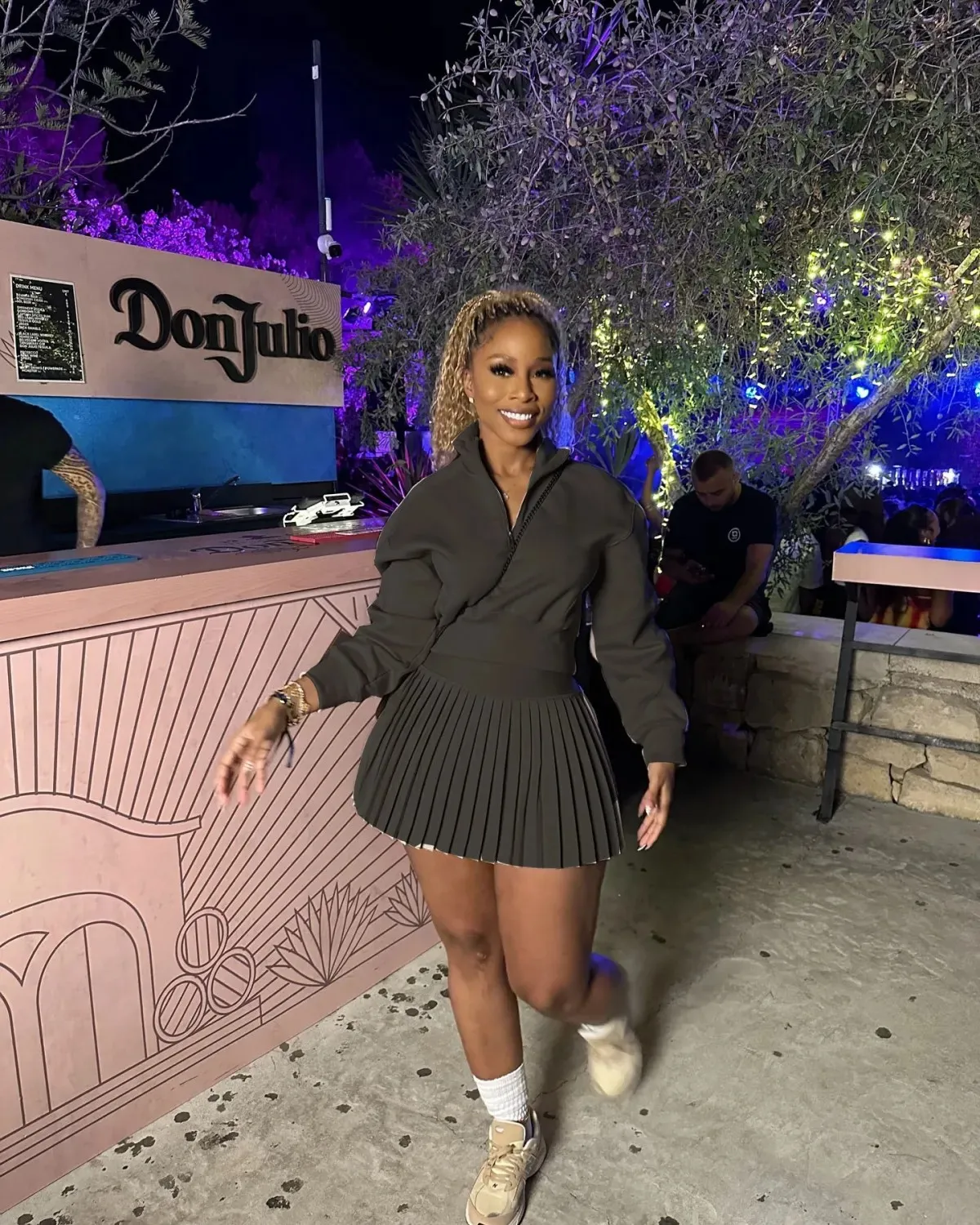 high Waisted Pleated skirt set