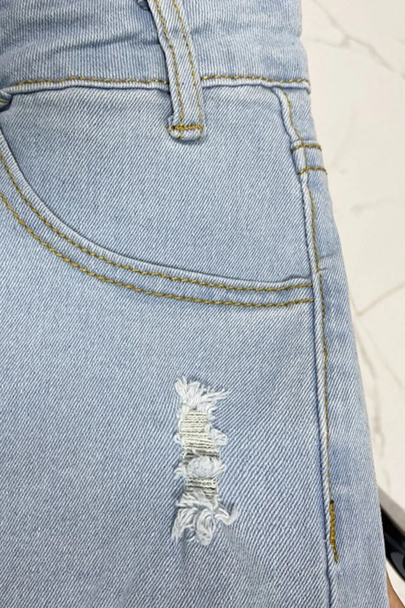 HPZ1079 Super High-Waist Button Fly Skinny Jeans Pant