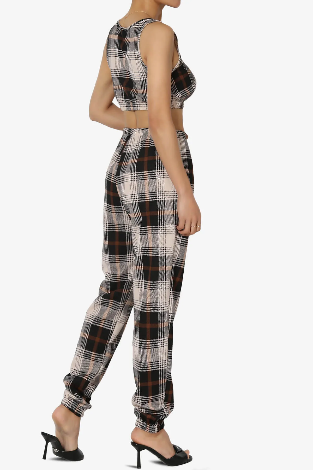 Imelda Plaid Tank Top & Carrot Pants SET
