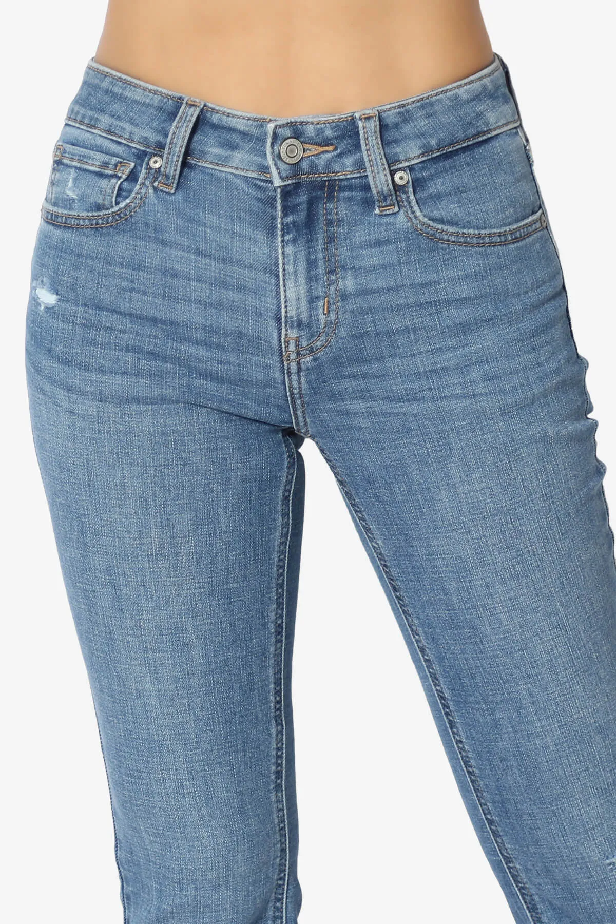 Imogen Mid Rise Bootcut Jeans in Goner Med