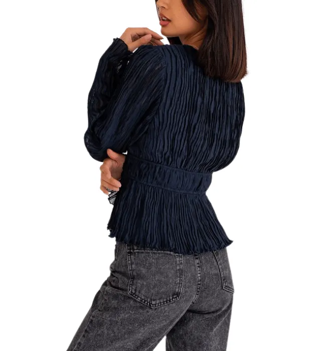 India Textured Peplum Blouse