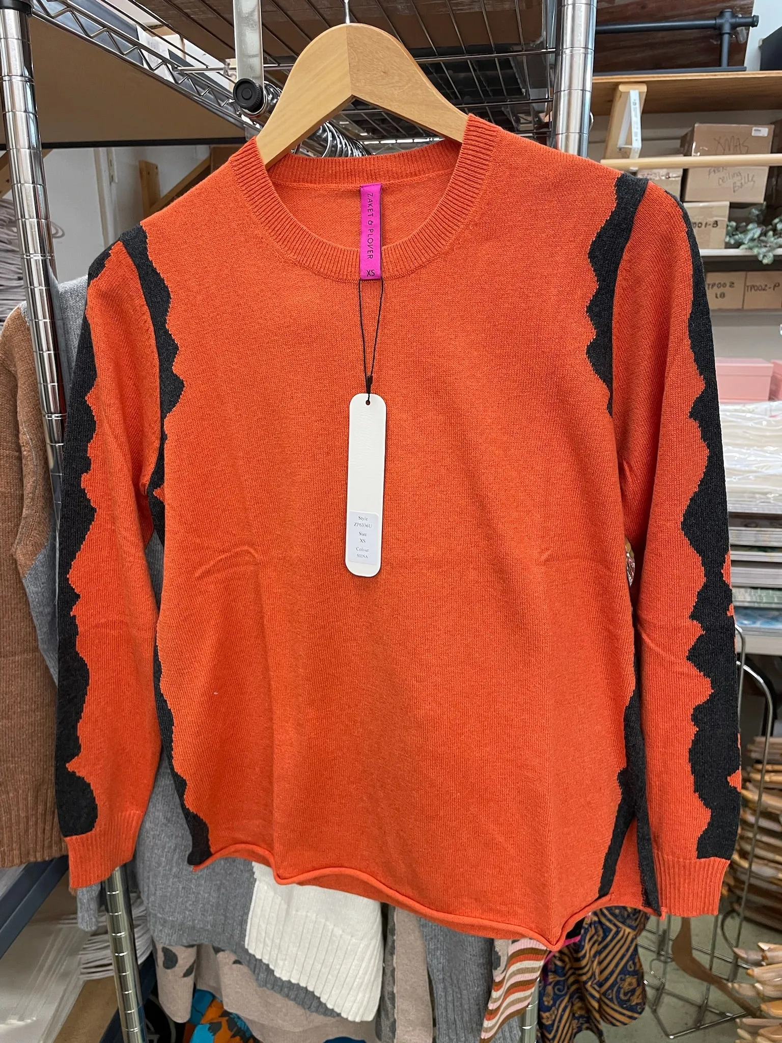 Intarsia Crew Sweater