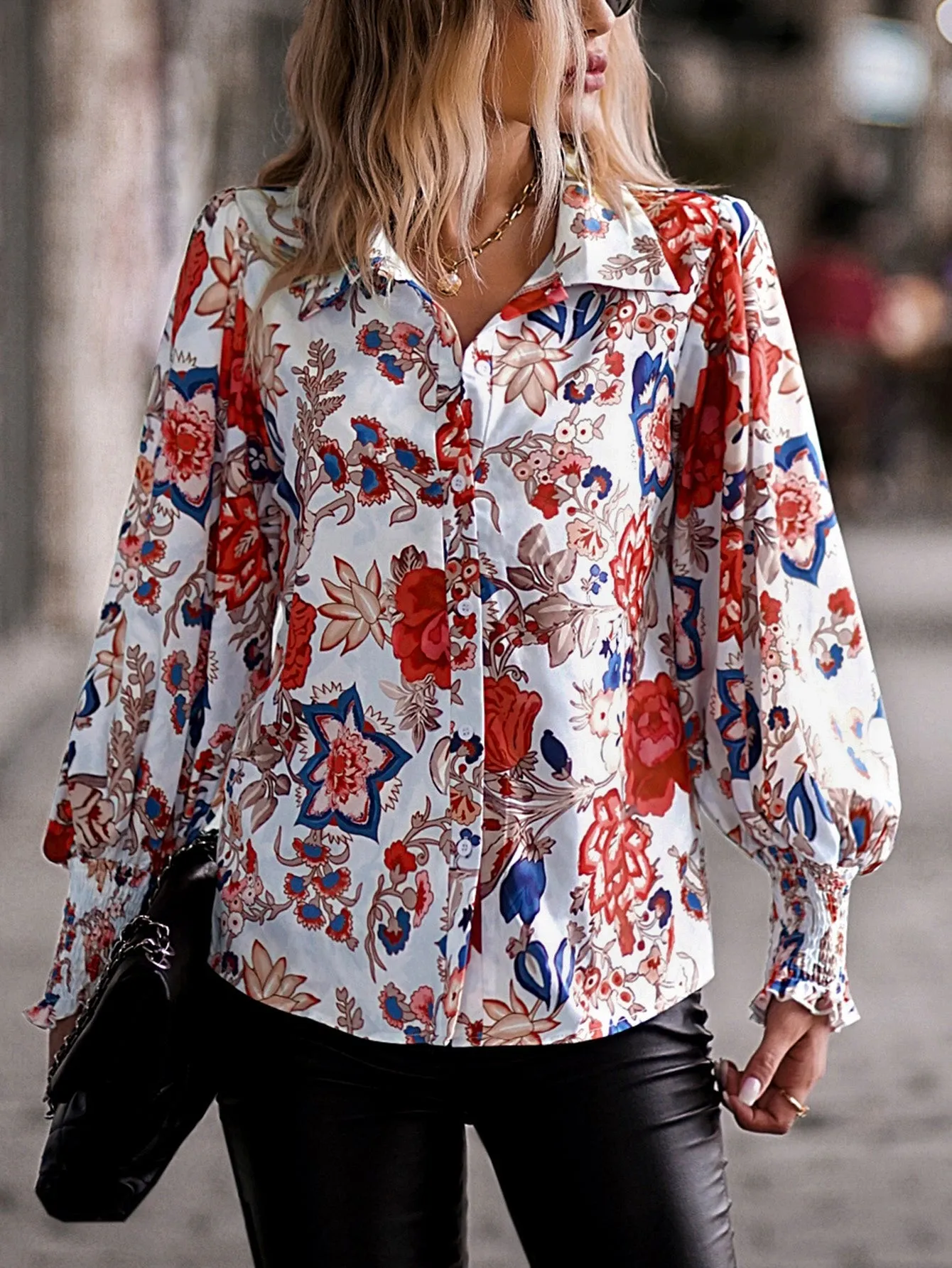 Iska Shirt Blouse - Floral Print