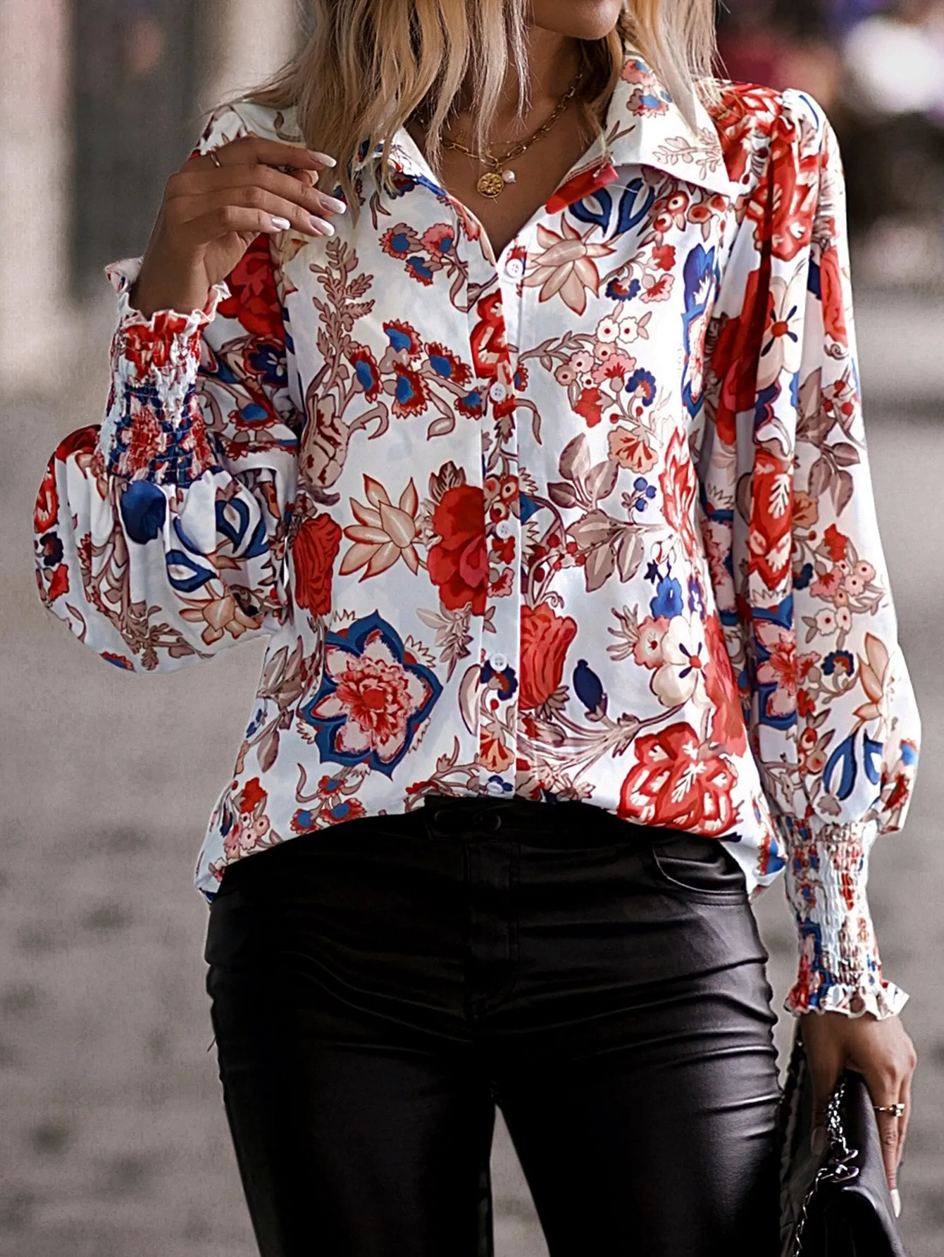 Iska Shirt Blouse - Floral Print