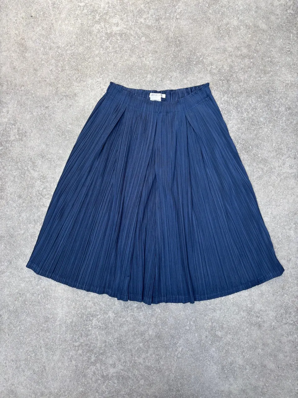 Issey Miyake Pleated Please Blue Pleated Midi Skirt