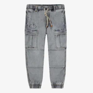 Jean bleu pâle à poches cargo, enfant || Pale blue jeans with cargo pockets, child