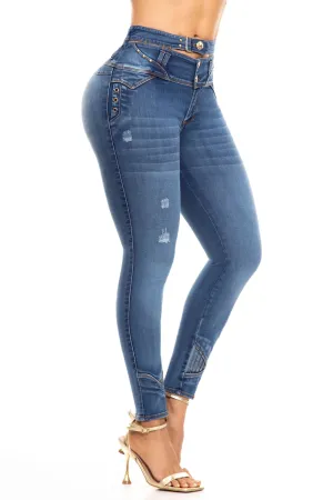 JEANS COLOMBIANOS PUSH UP AZUL TAMDAZ01024-40