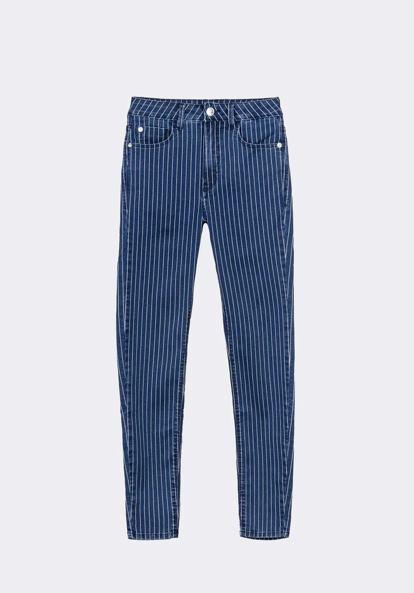 Jeans Jessie 16 Skinny Tiro Alto Rayas