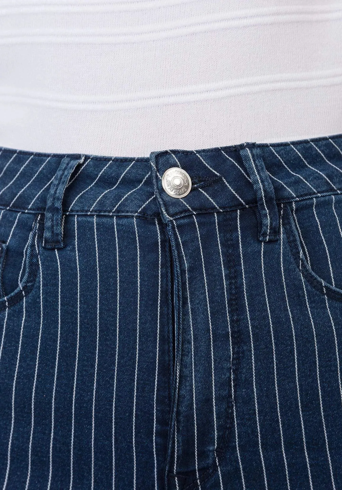 Jeans Jessie 16 Skinny Tiro Alto Rayas