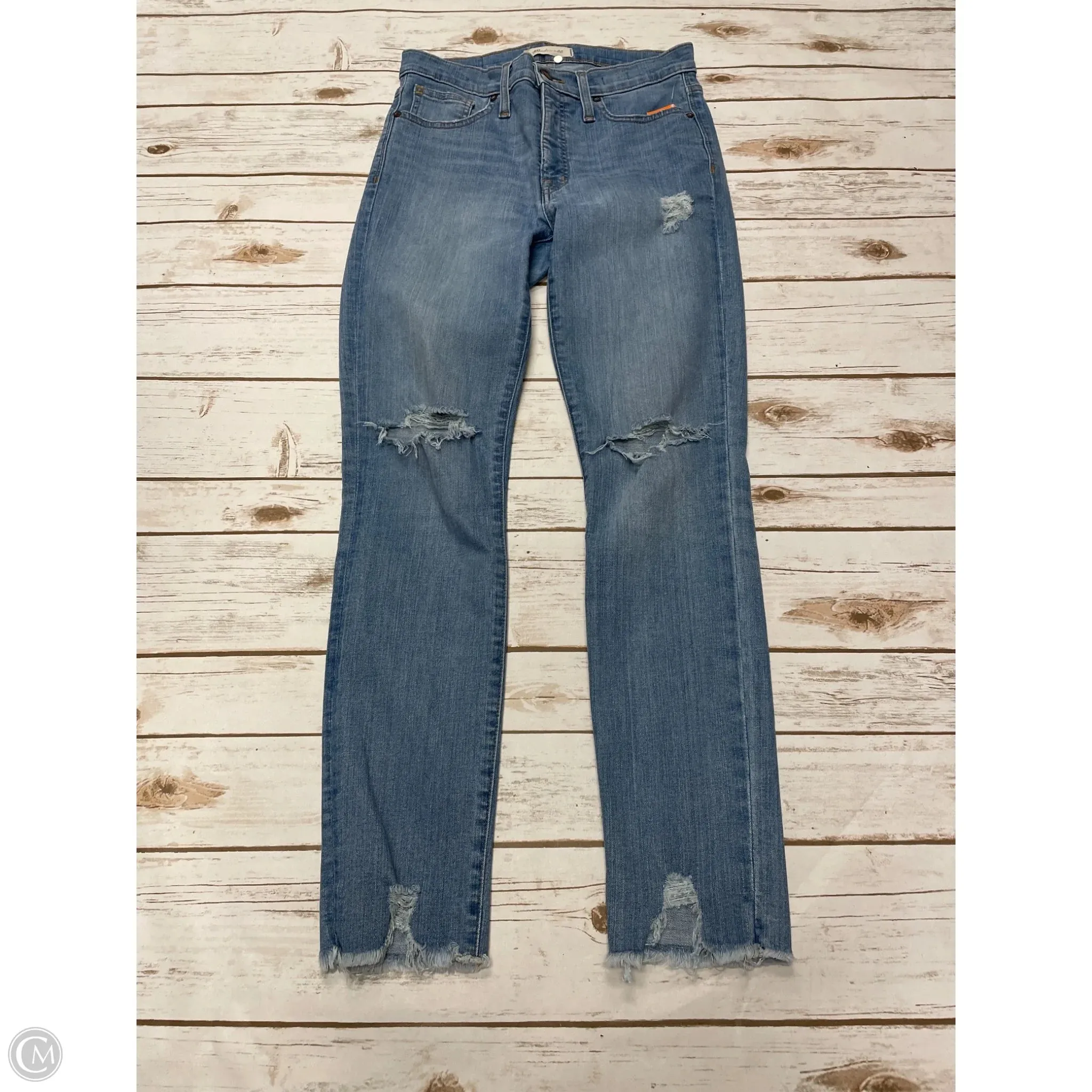 Jeans Skinny By Madewell In Blue Denim, Size: 4