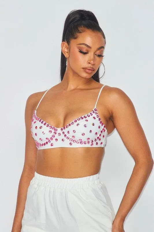 JEWEL BRA TOP AND CARGO SWEAT PANT