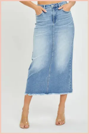 Joanne High Rise Denim Skirt