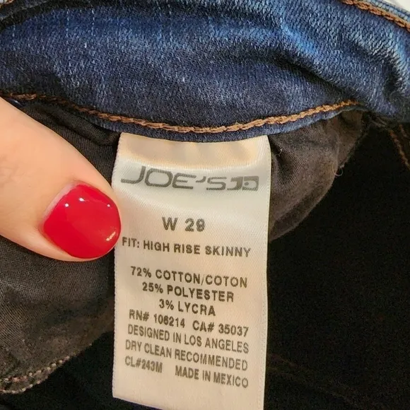 Joe's Jeans High Rise Skinny Raw Hem Shirley Jeans