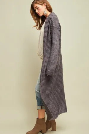 JOSIE MAXI CARDIGAN GREY*
