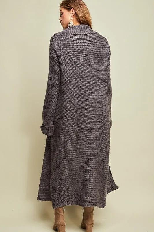 JOSIE MAXI CARDIGAN GREY*