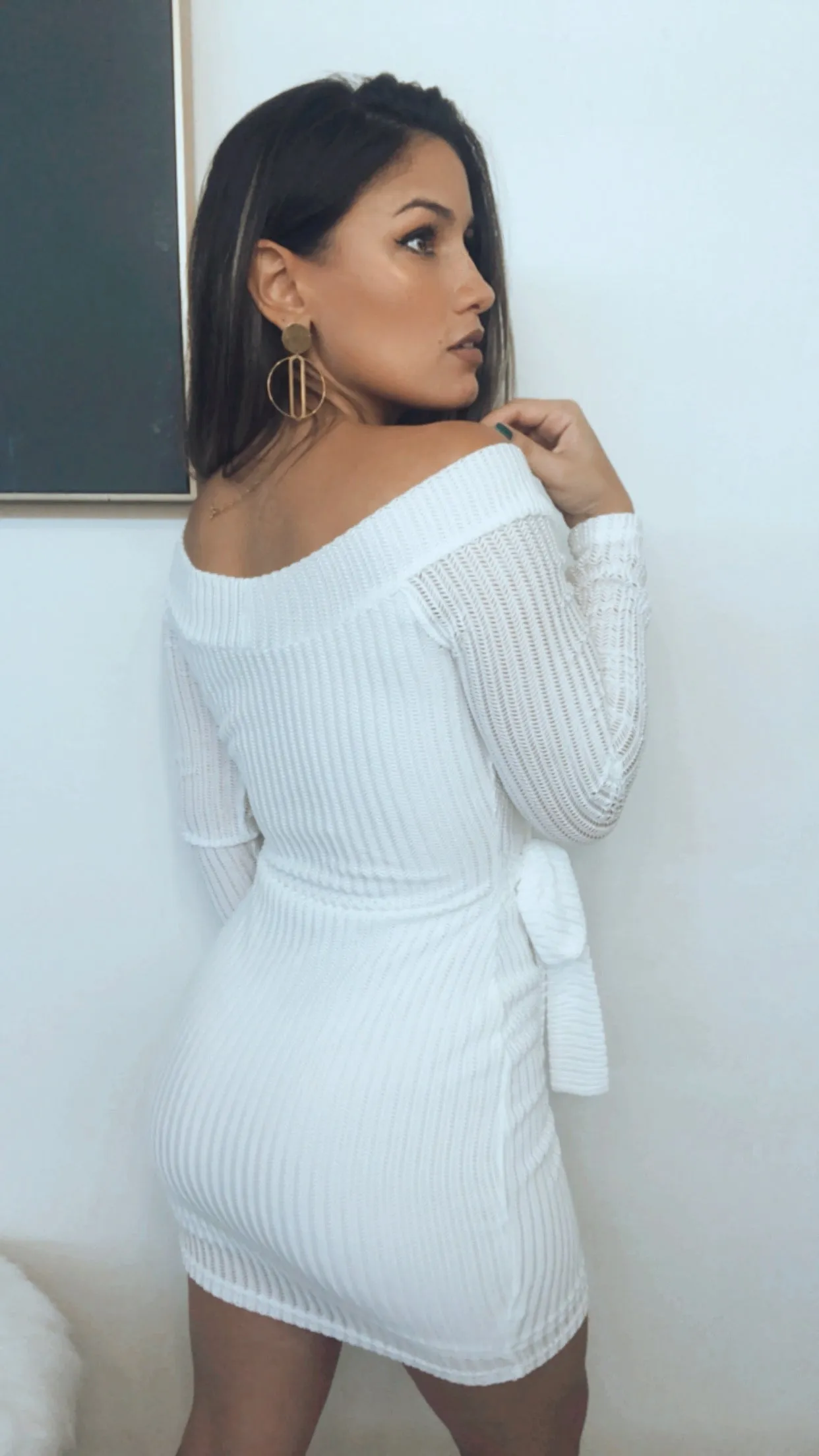Joy and Wonder White Wrap Bodycon Dress