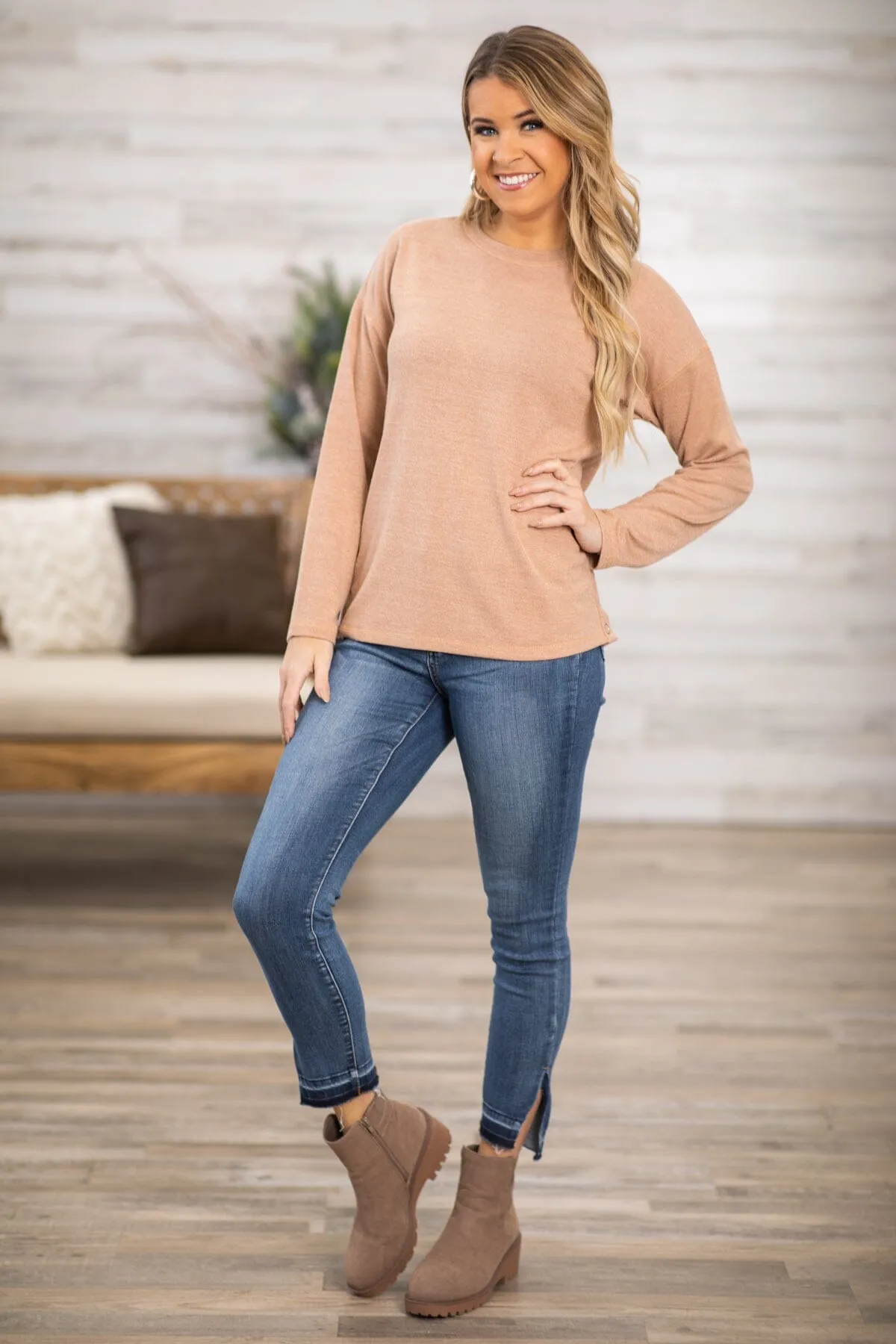 Judy Blue Release Hem Side Slit Skinny Jeans