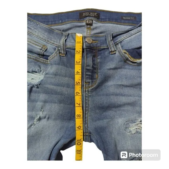 Judy Blue Women’s Jeans Leopard Print Patches Skinny Fit  Sz 9/29