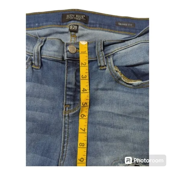 Judy Blue Women’s Jeans Leopard Print Patches Skinny Fit  Sz 9/29