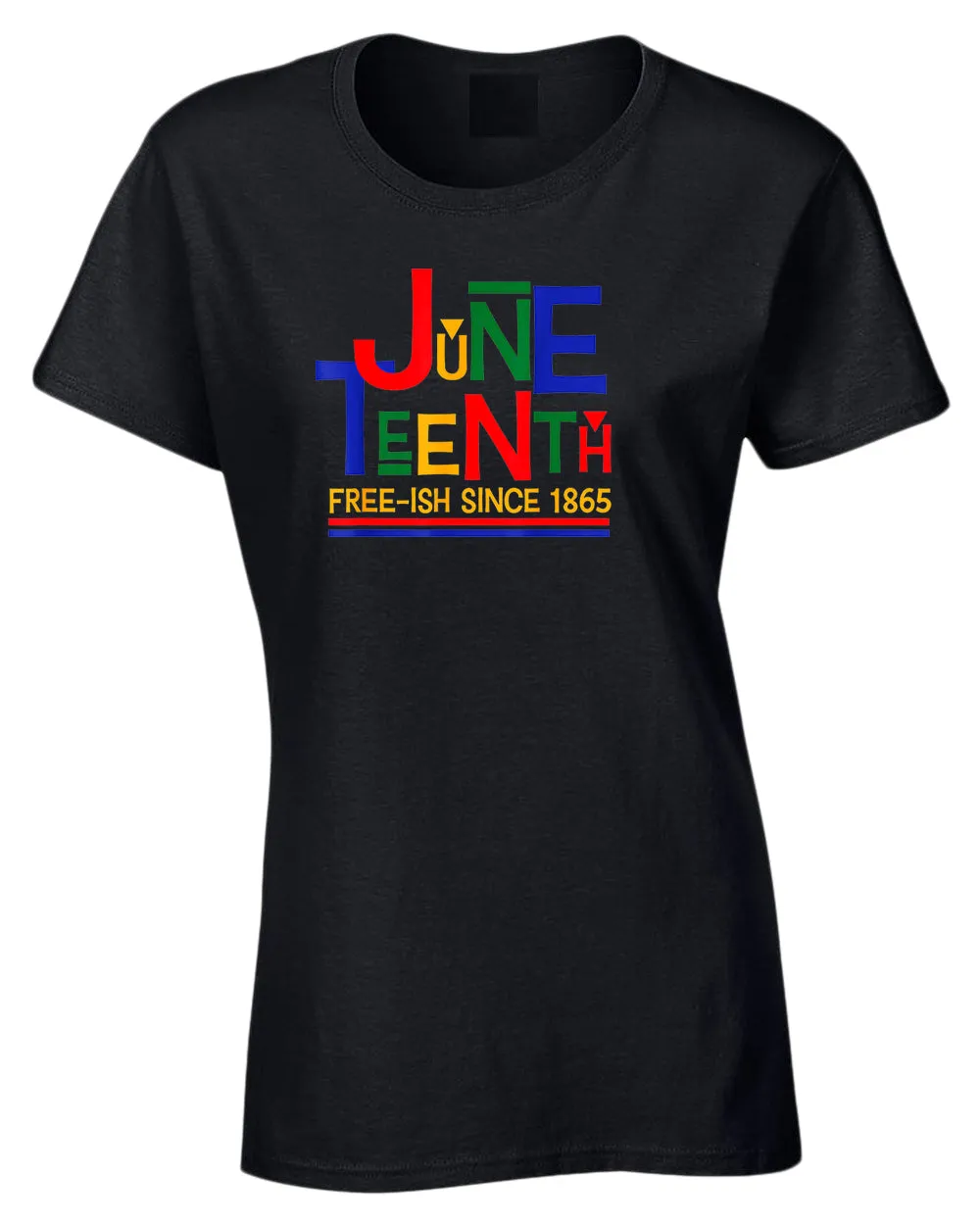 Juneteenth free-ish since 1865 t-shirt red blue
