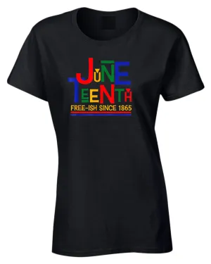 Juneteenth free-ish since 1865 t-shirt red blue